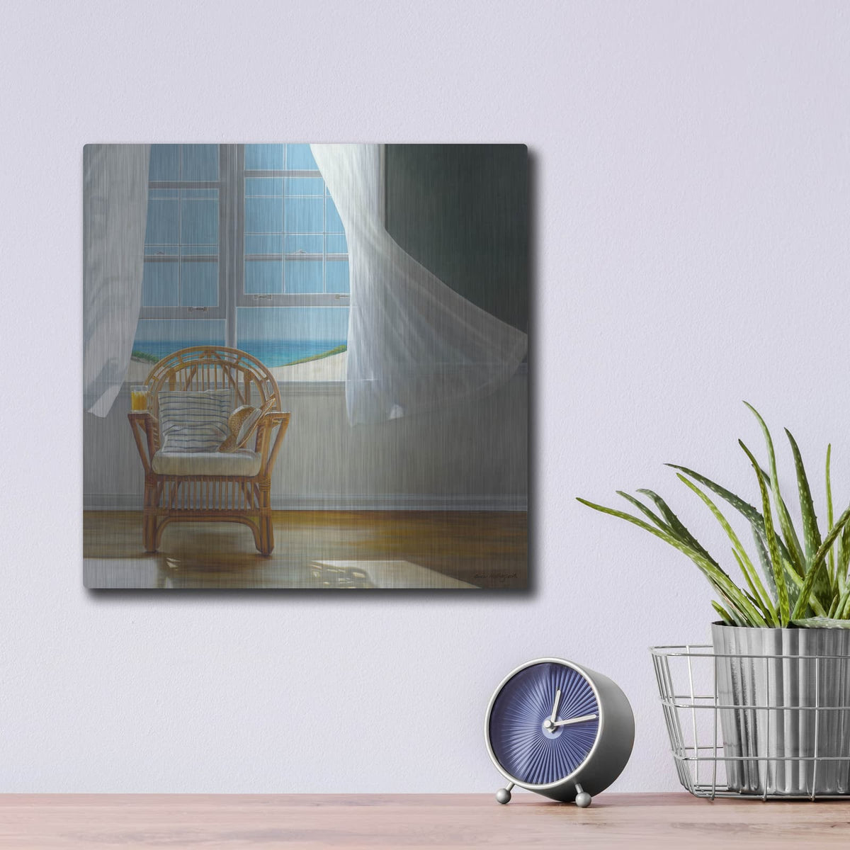 'Tea Time' by Karen Hollingsworth – Metal Wall Art, 12x12 room view