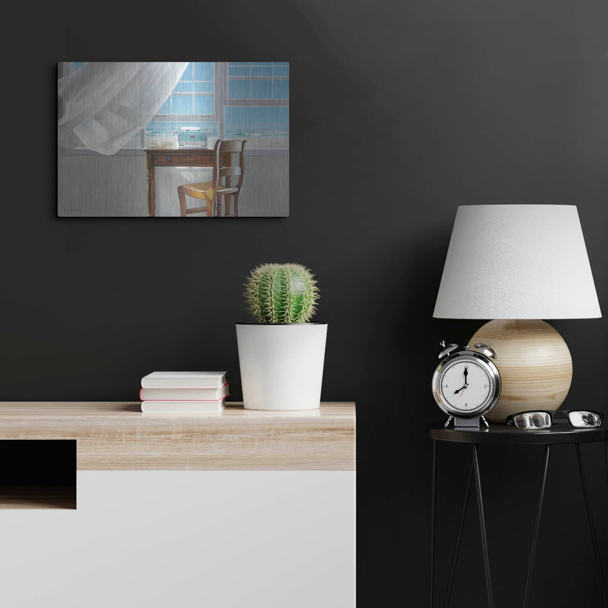 'Channeling Hemingway' by Karen Hollingsworth – Metal Wall Art, 24x16 room view