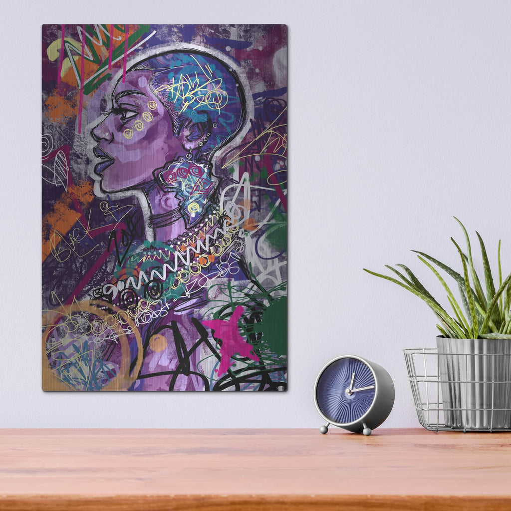 'Black is Love' by Justin Copeland – Metal Wall Art, 12x16 room view