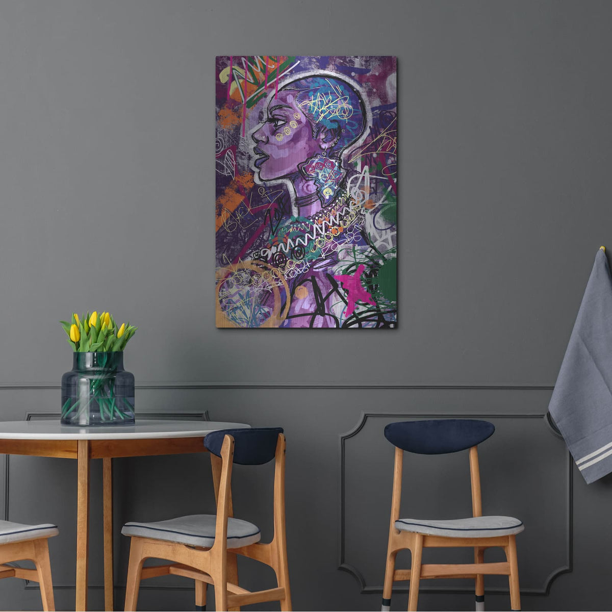 'Black is Love' by Justin Copeland – Metal Wall Art, 24x36 room view