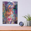 'Gold Flowers' by Justin Copeland – Metal Wall Art, 12x16 room view