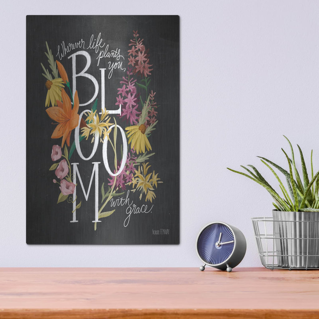 'Bloom with Grace' by House Fenway – Metal Wall Art, 12x16 room view