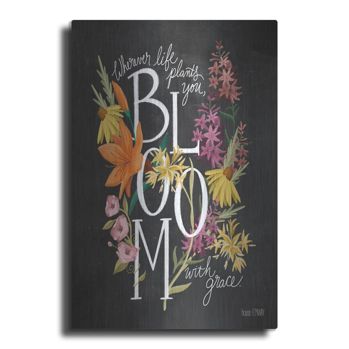 'Bloom with Grace' by House Fenway – Metal Wall Art