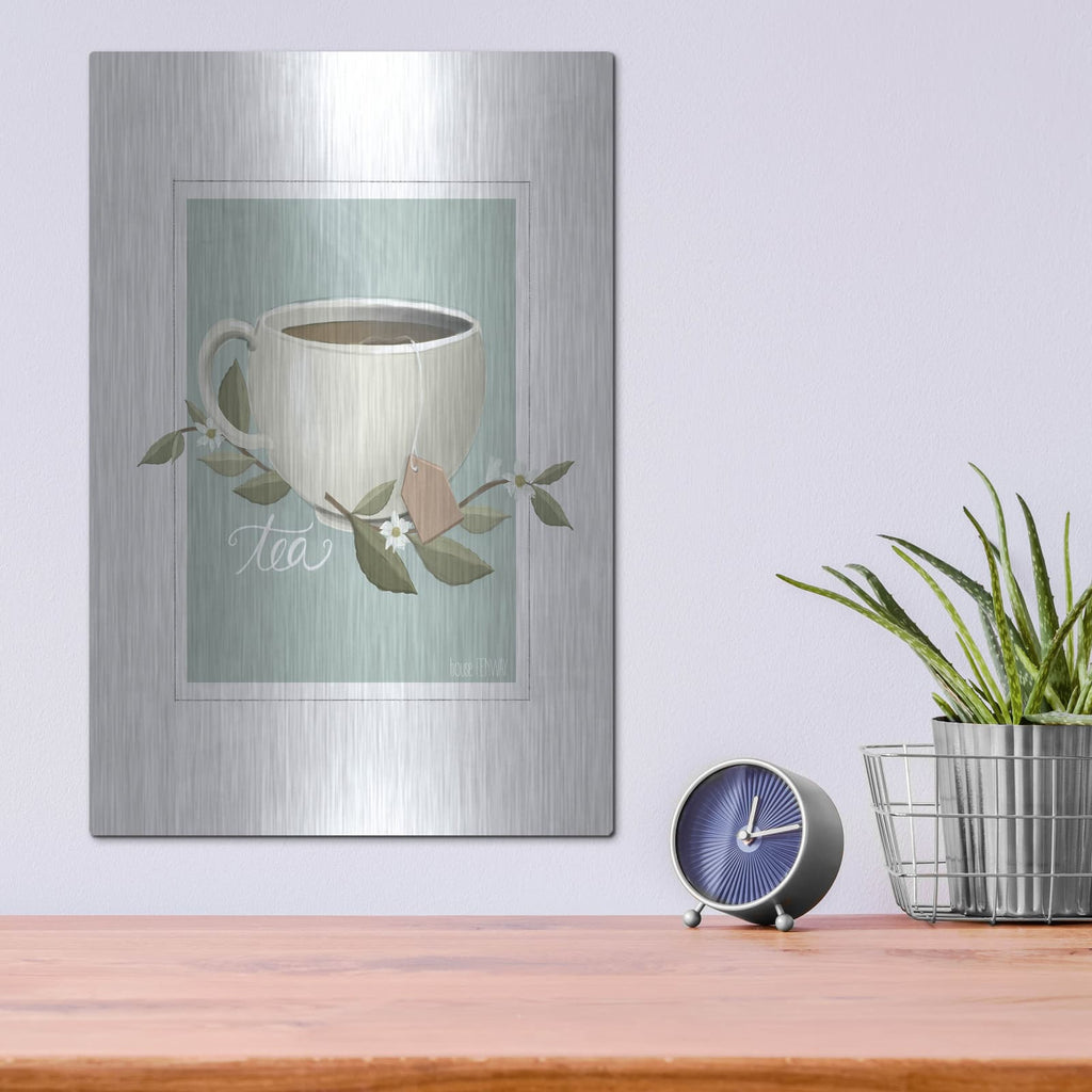 'Botanical Tea' by House Fenway – Metal Wall Art, 12x16 room view