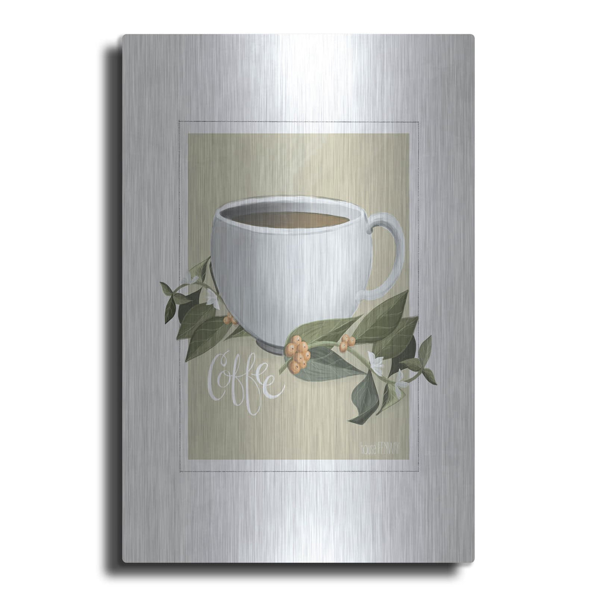 'Botanical Coffee' by House Fenway – Metal Wall Art