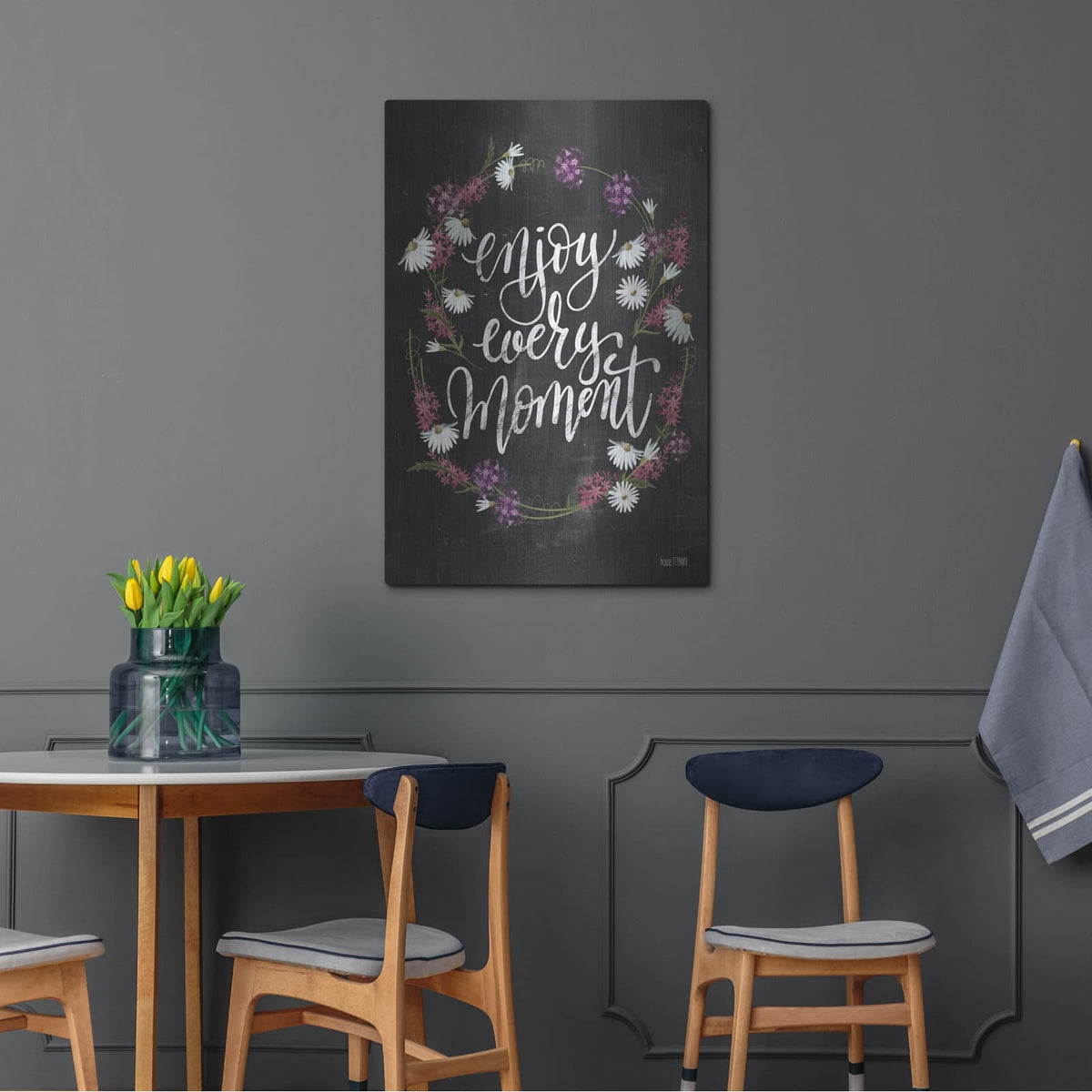 'Enjoy Every Moment' by House Fenway – Metal Wall Art, 24x36 room view