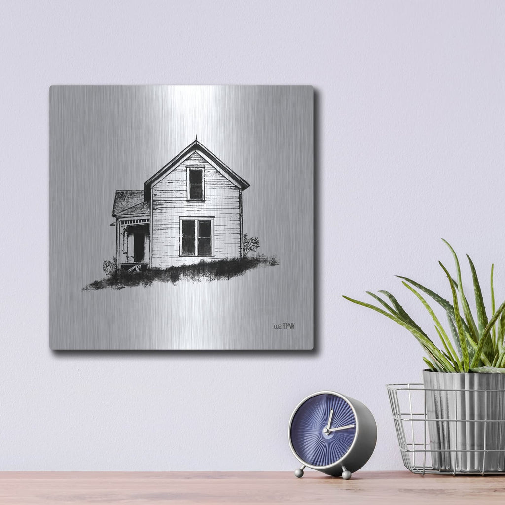 'Farmhouse II' by House Fenway – Metal Wall Art, 12x12 room view