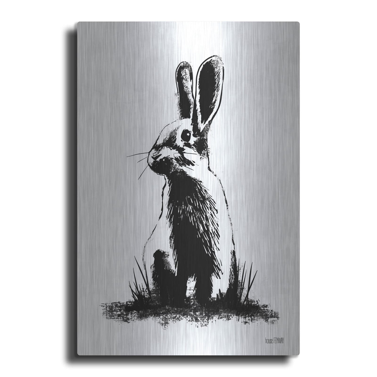 'Farmhouse Rabbit' by House Fenway – Metal Wall Art
