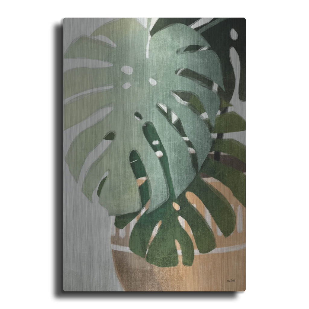'Monstera Leaves' by House Fenway – Metal Wall Art