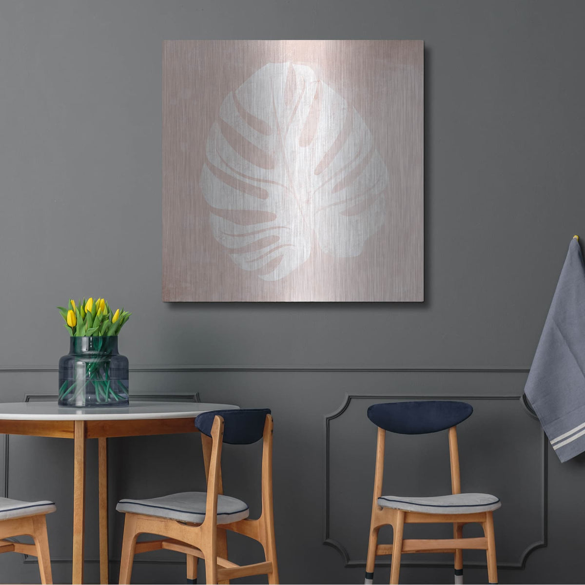 'Blush Fern III' by House Fenway – Metal Wall Art, 36x36 room view