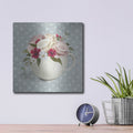 'Polka Dot Coffee-Tea Rose' by House Fenway – Metal Wall Art, 12x12 room view