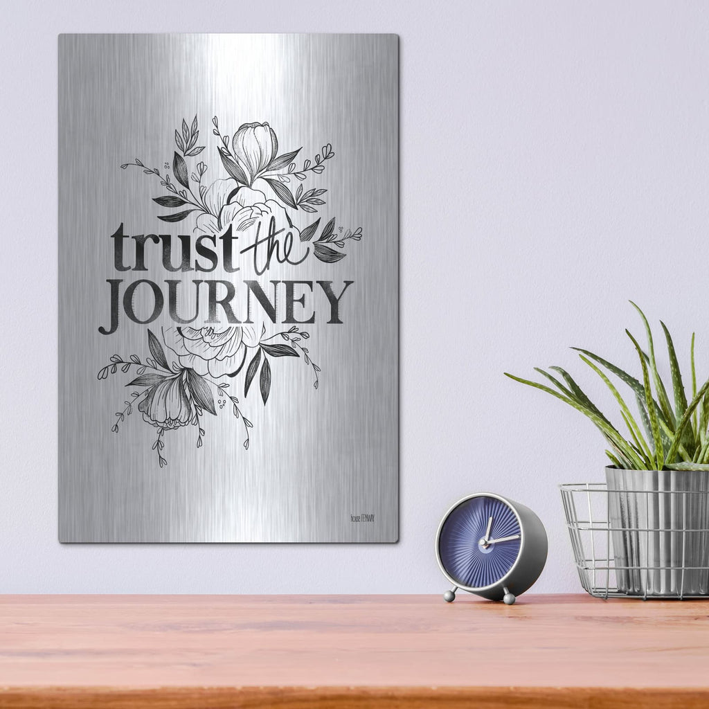'Trust the Journey' by House Fenway – Metal Wall Art, 12x16 room view