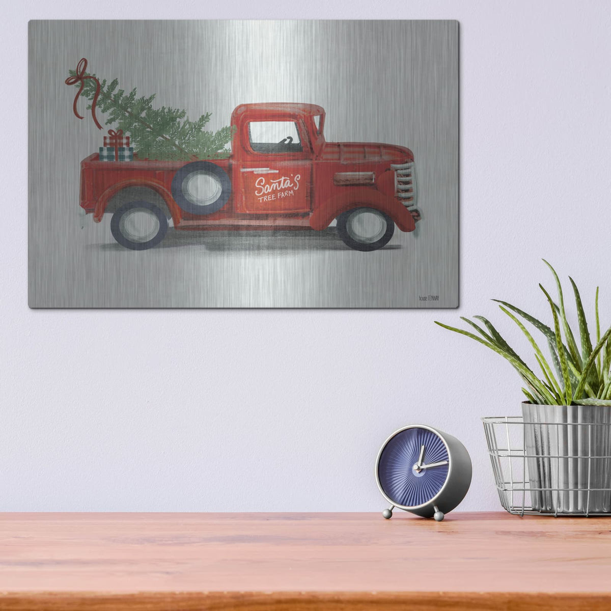 'Santa's Tree Farm' by House Fenway – Metal Wall Art, 16x12 room view