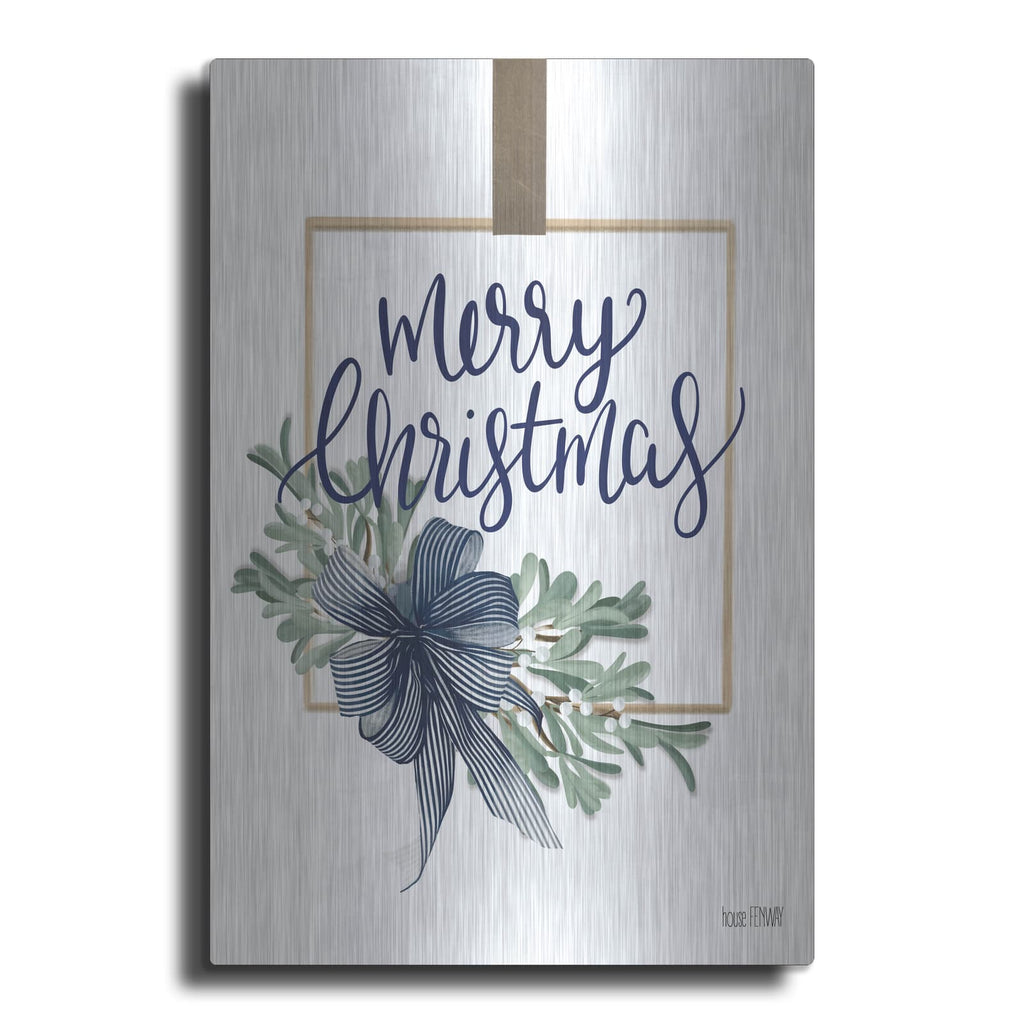 'Merry Christmas Mistletoe I' by House Fenway – Metal Wall Art