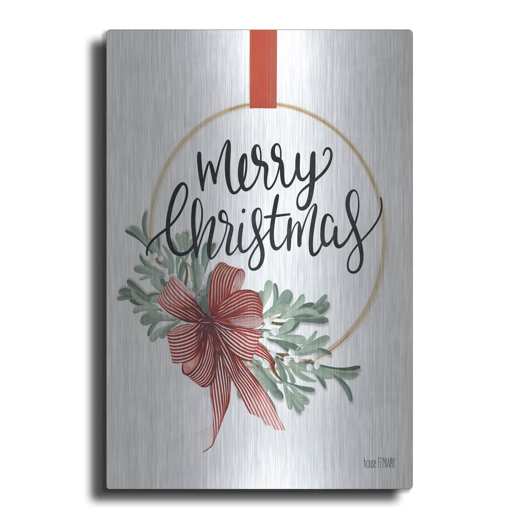 'Merry Christmas Mistletoe II' by House Fenway – Metal Wall Art