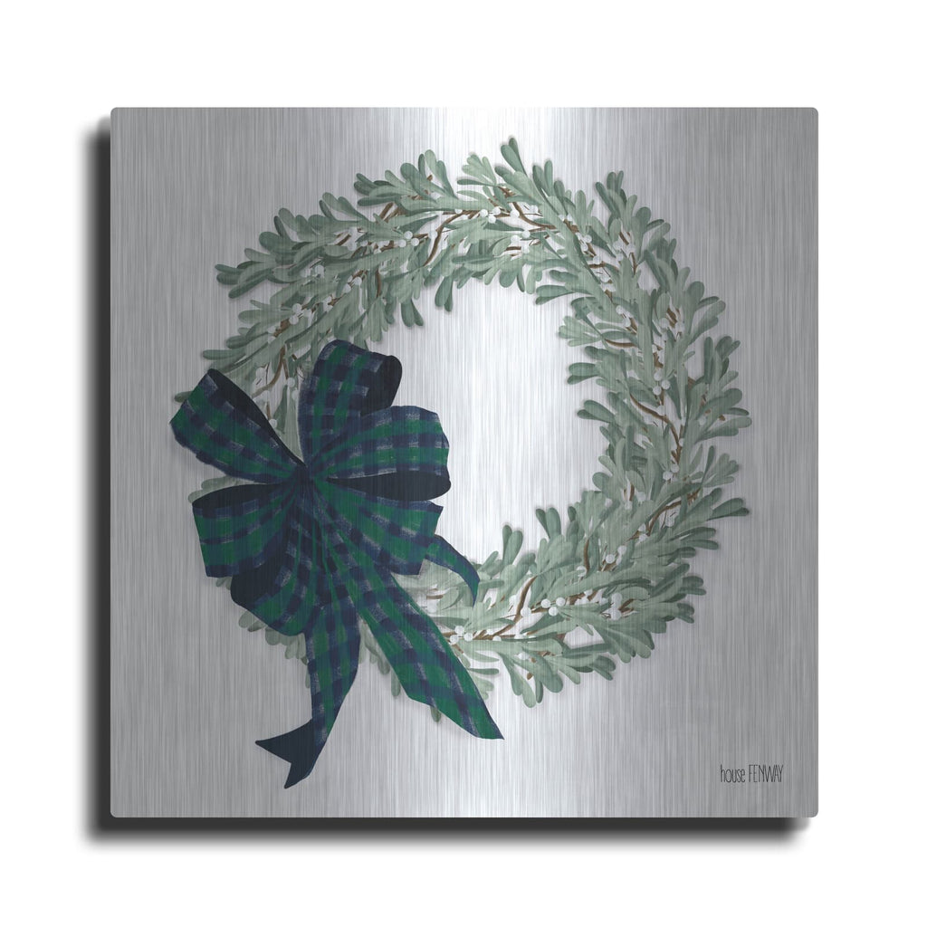 'Mistletoe Wreath' by House Fenway – Metal Wall Art
