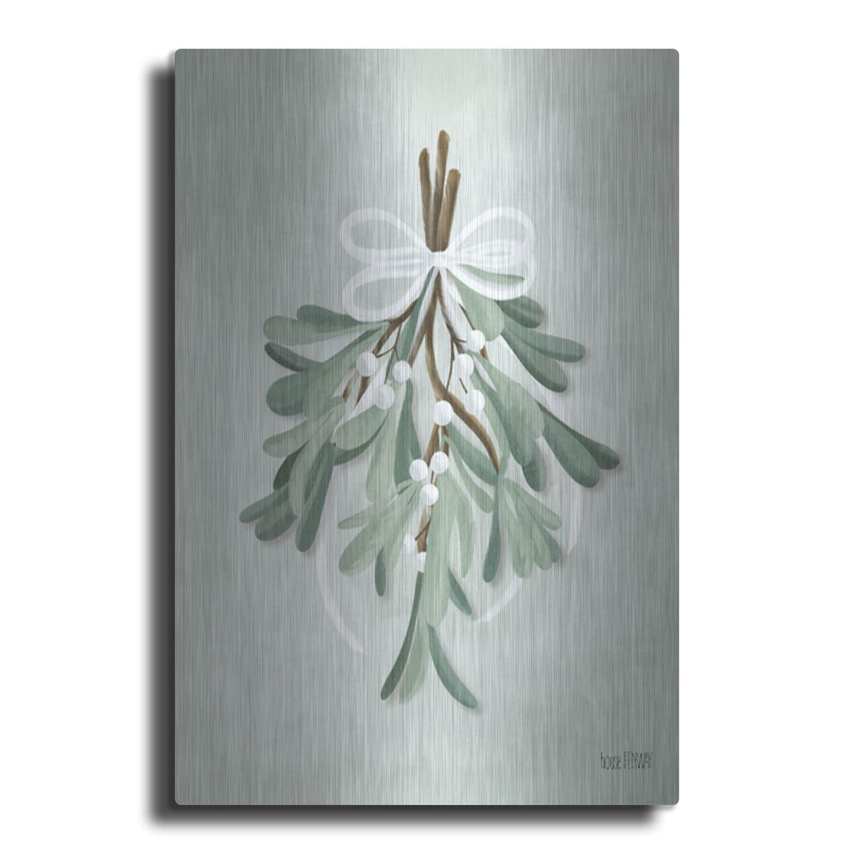 'Farmhouse Mistletoe' by House Fenway – Metal Wall Art