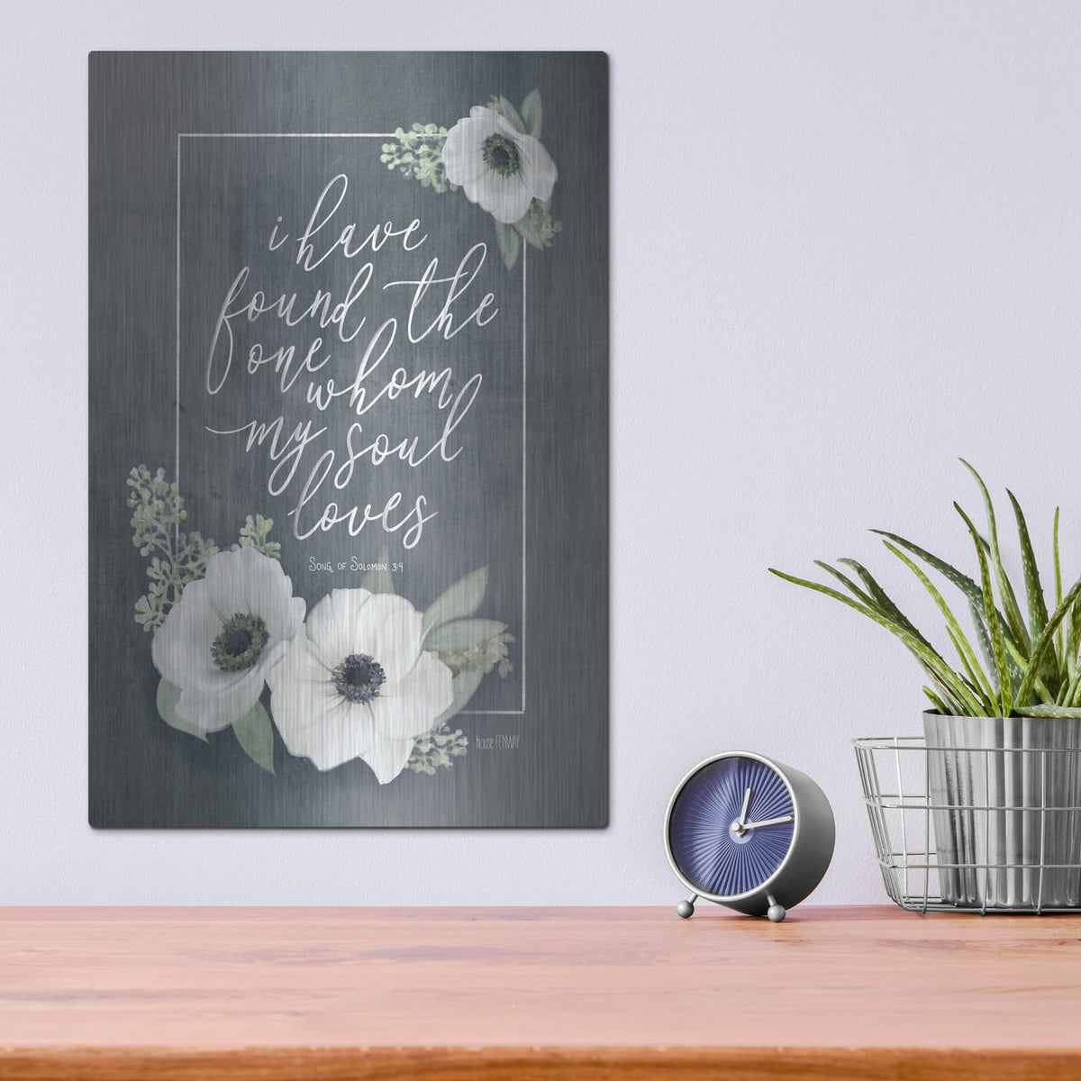 'My Soul Loves' by House Fenway – Metal Wall Art, 12x16 room view