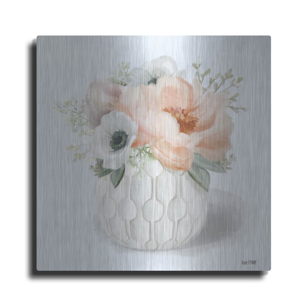 'Winter Anemones-Pink' by House Fenway – Metal Wall Art