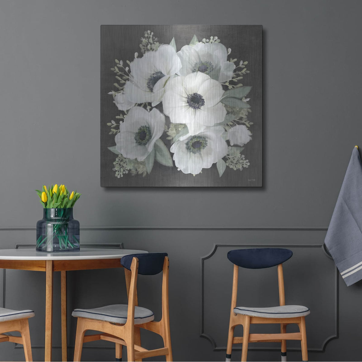 'Anemone Square II' by House Fenway – Metal Wall Art, 36x36 room view