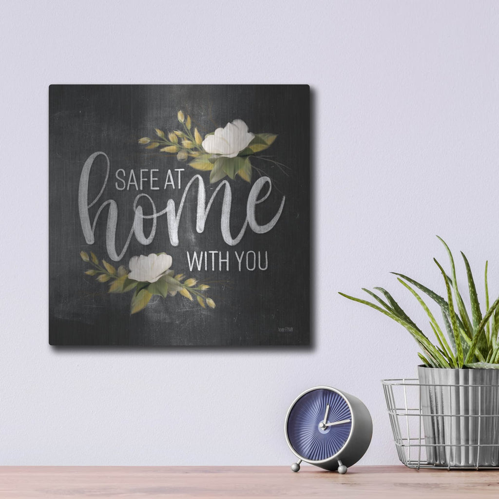 'Safe at Home with You' by House Fenway – Metal Wall Art, 12x12 room view