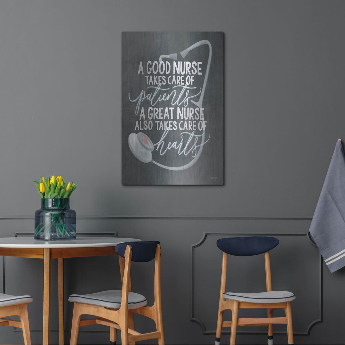 'A Nurse's Heart' by House Fenway – Metal Wall Art, 24x36 room view