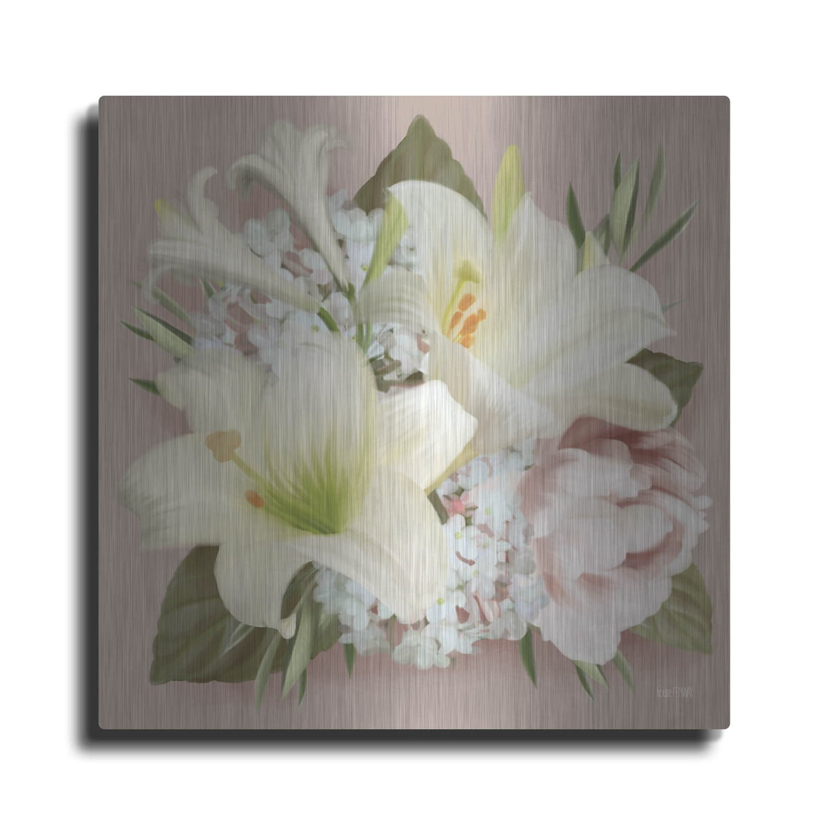 'Spring Lily Bouquet' by House Fenway – Metal Wall Art