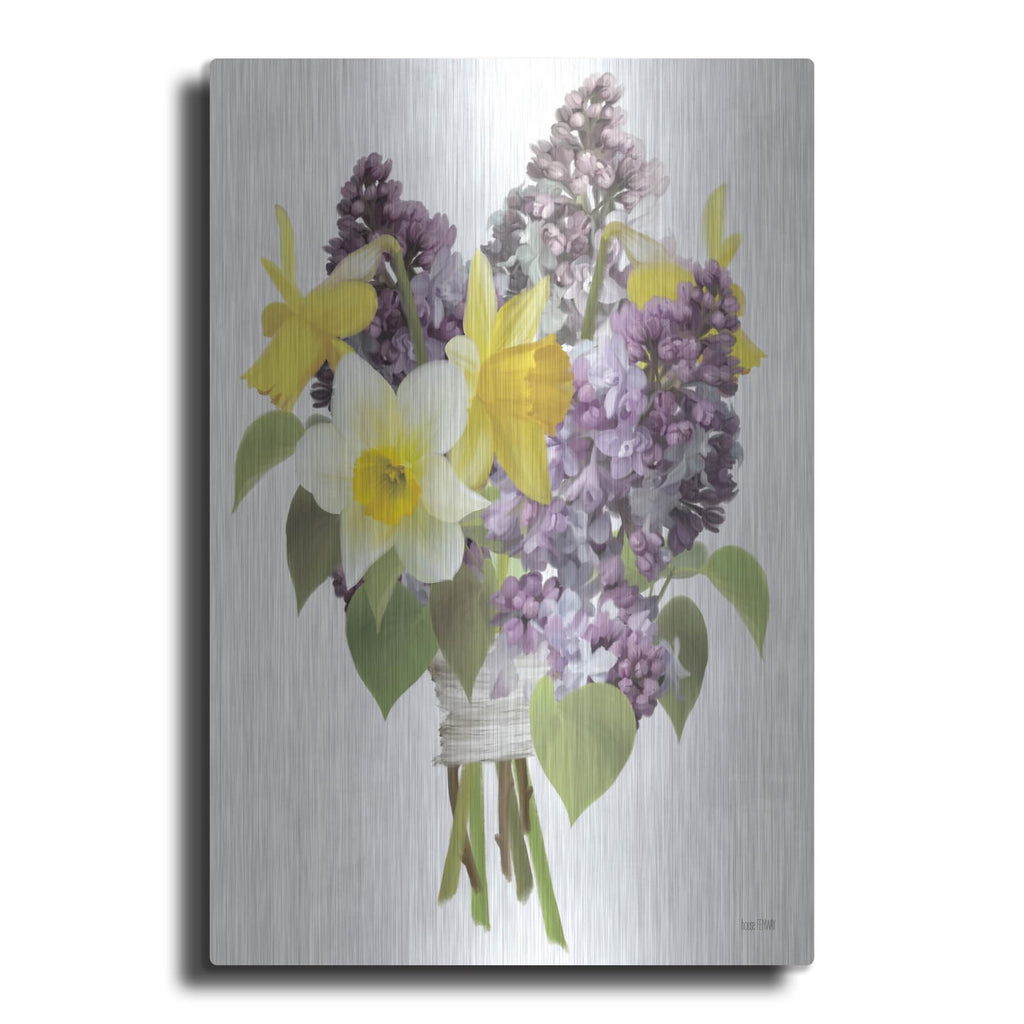 'Lilacs and Daffodils' by House Fenway – Metal Wall Art