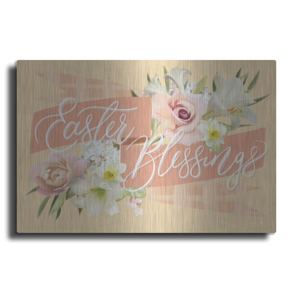 'Easter Blessings in Pink' by House Fenway – Metal Wall Art