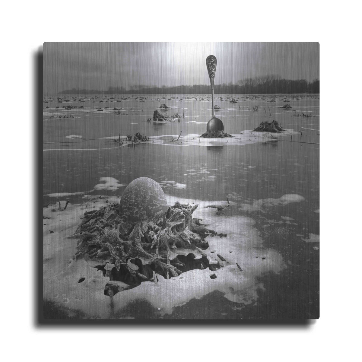 'Frozen Breakfast' by Dariusz Klimczak – Metal Wall Art