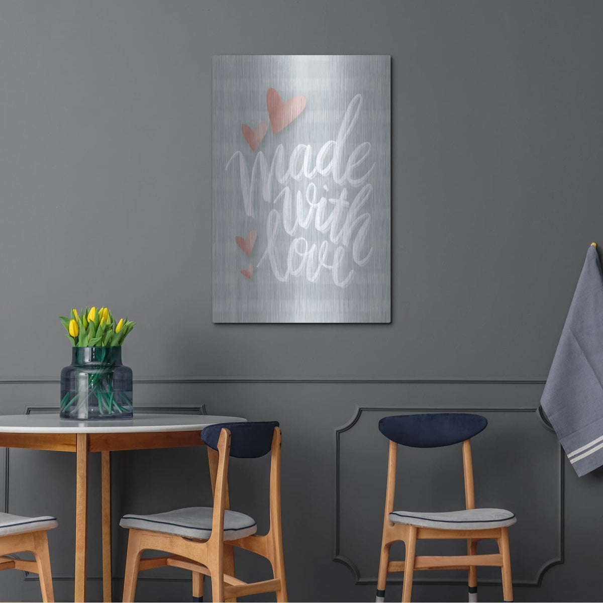 'Made with Love' by House Fenway – Metal Wall Art, 24x36 room view