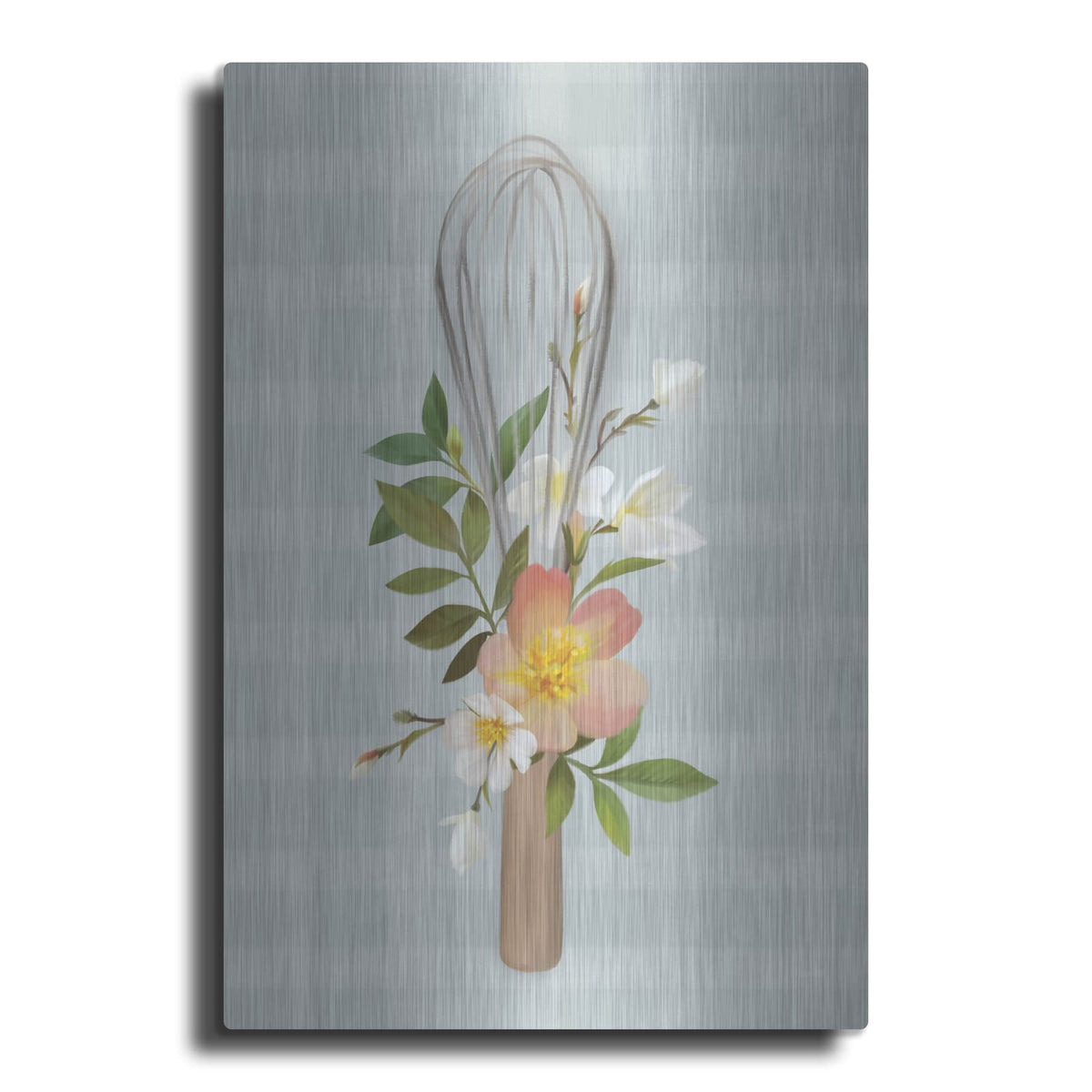 'Kitchen Made with Love Whisk' by House Fenway – Metal Wall Art