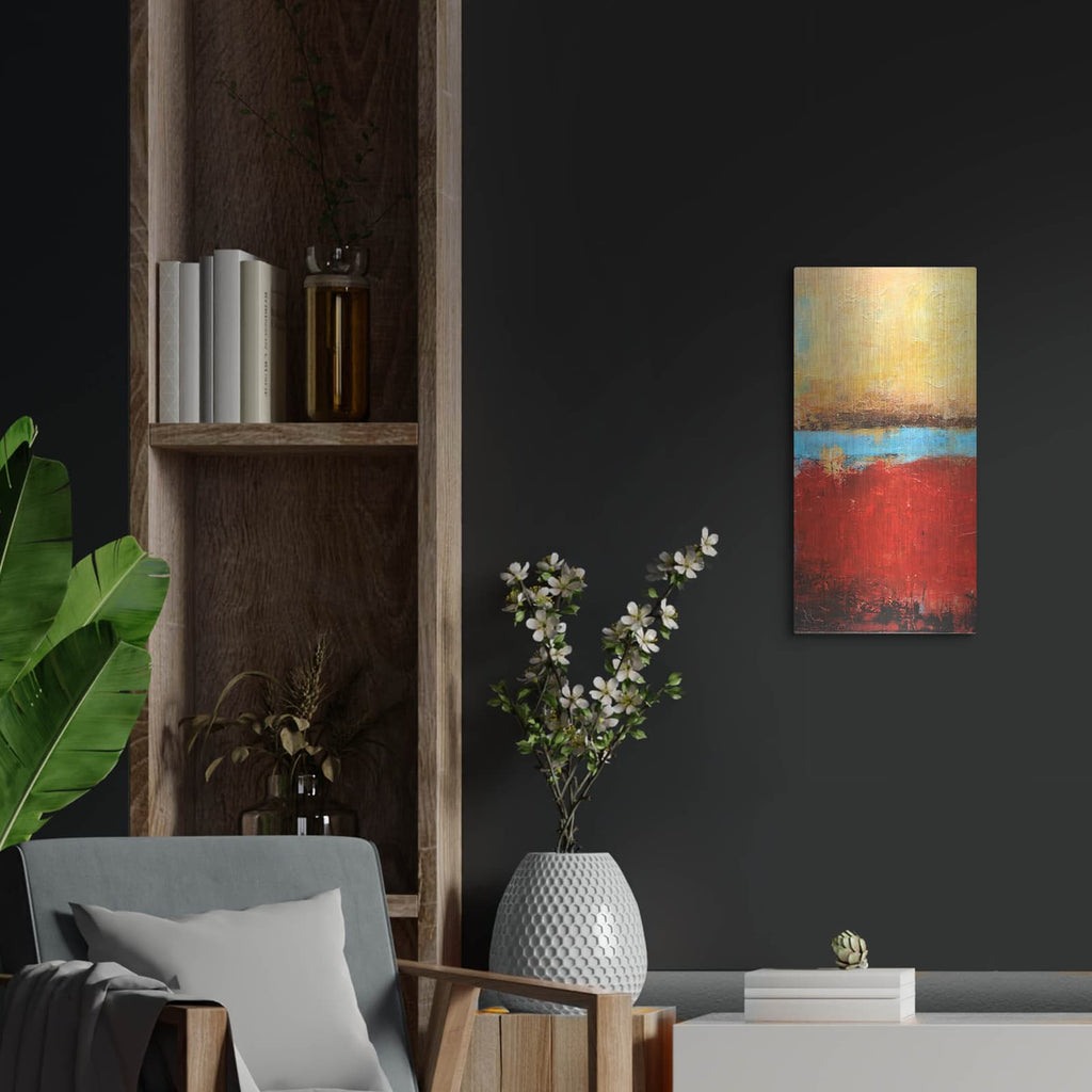 'Golden Dawn I' by Erin Ashley – Metal Wall Art, 12x24 room view