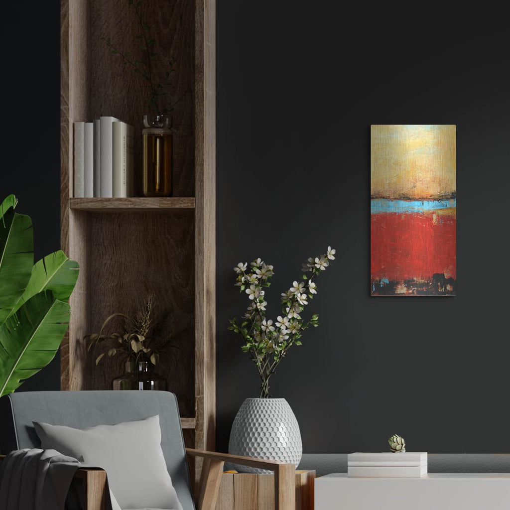 'Golden Dawn II' by Erin Ashley – Metal Wall Art, 12x24 room view