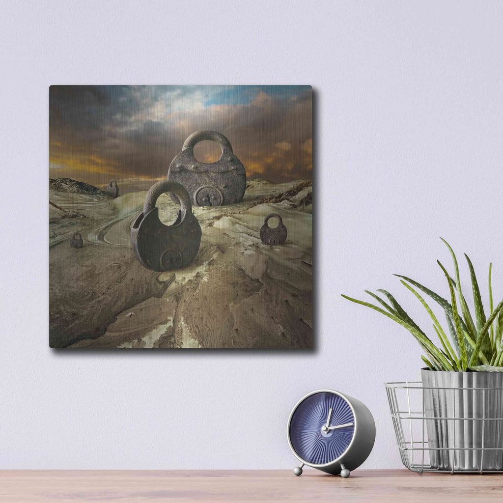 'Entries' by Dariusz Klimczak – Metal Wall Art, 12x12 room view