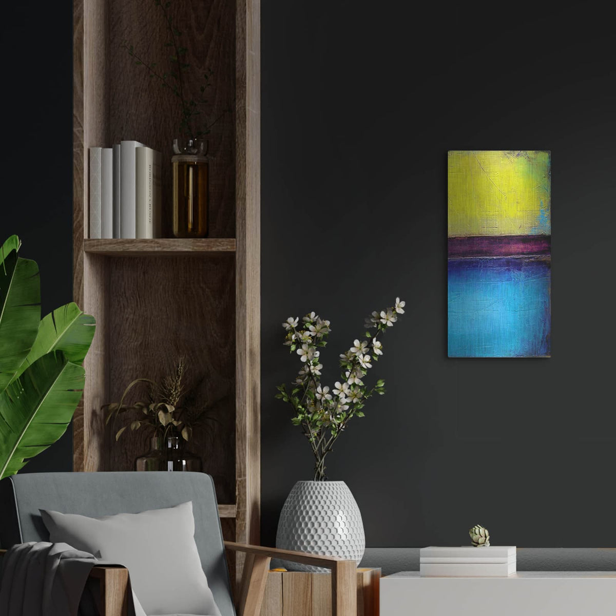 'Montego Bay II' by Erin Ashley – Metal Wall Art, 12x24 room view