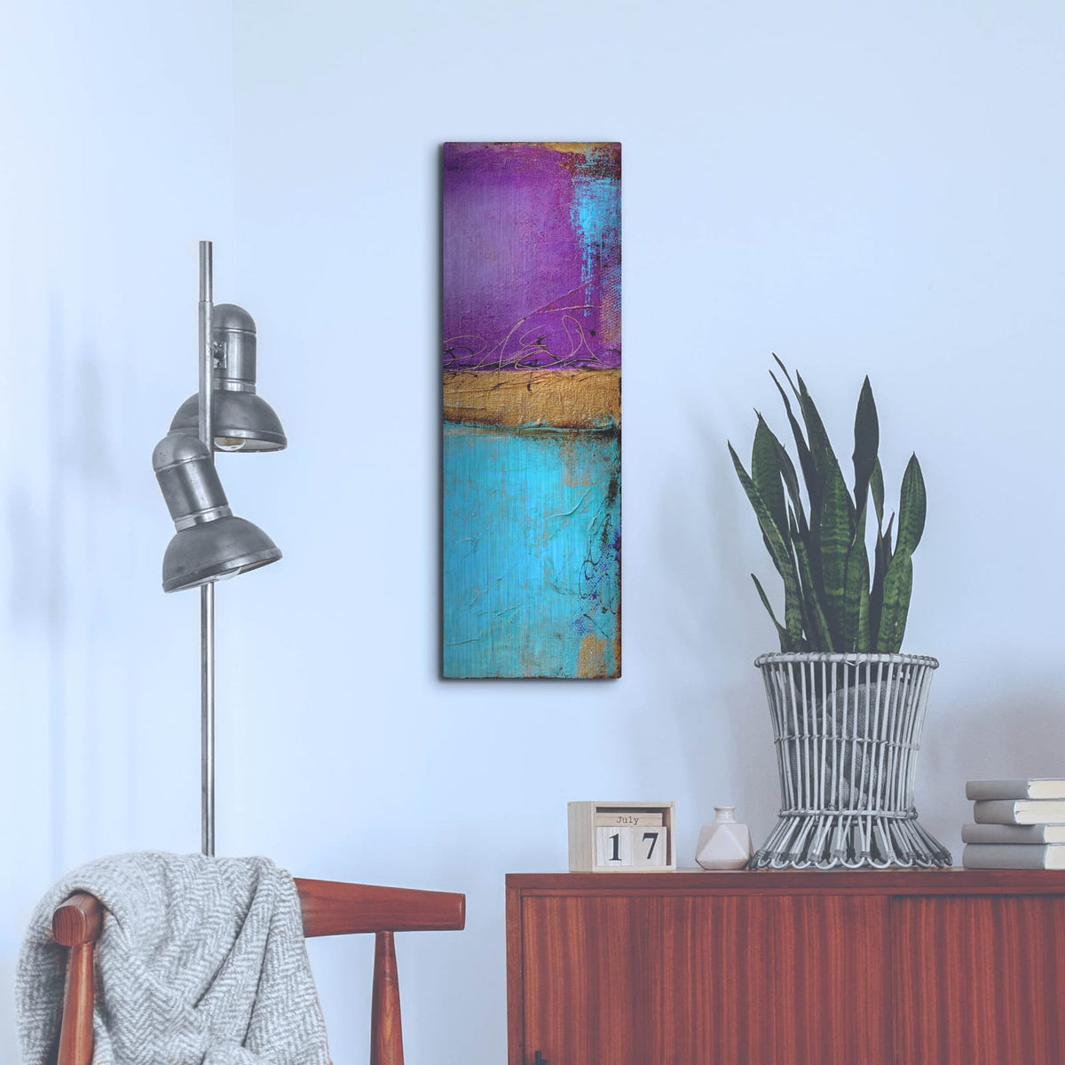 '2-Up Jewel of the Nile II' by Erin Ashley – Metal Wall Art, 12x36 room view