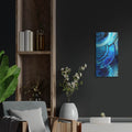 'Blue Moons I' by Erin Ashley – Metal Wall Art, 12x24 room view
