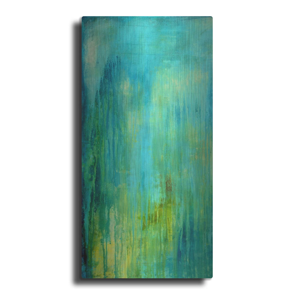'Blue Mountain Rain I' by Erin Ashley – Metal Wall Art