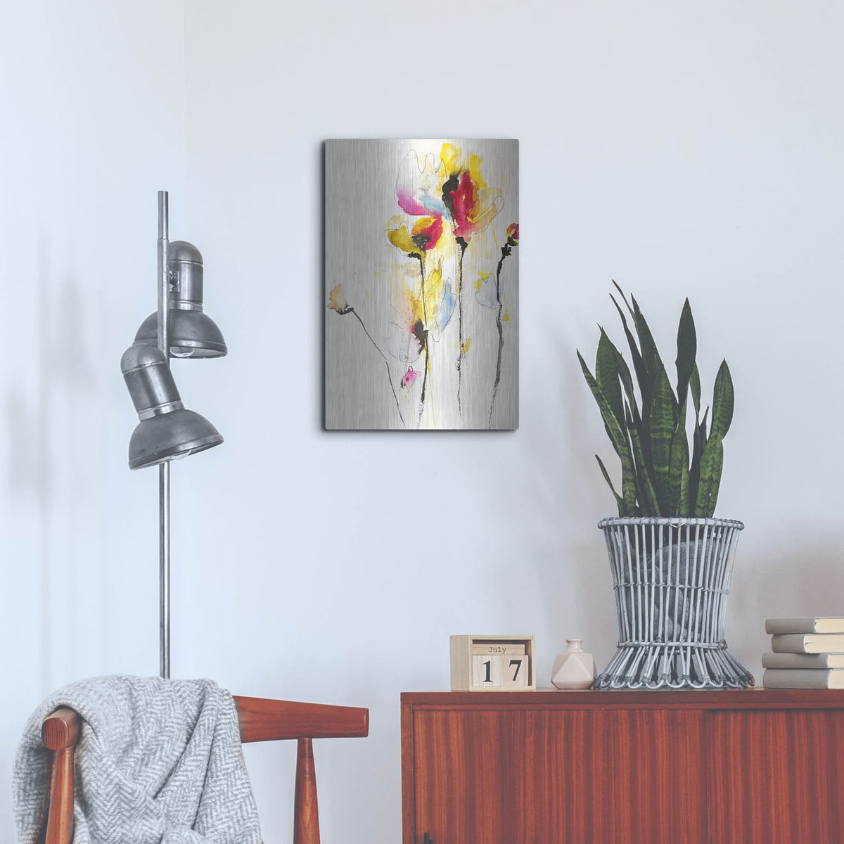 'Sweet Peas' by Karin J – Metal Wall Art, 16x24 room view