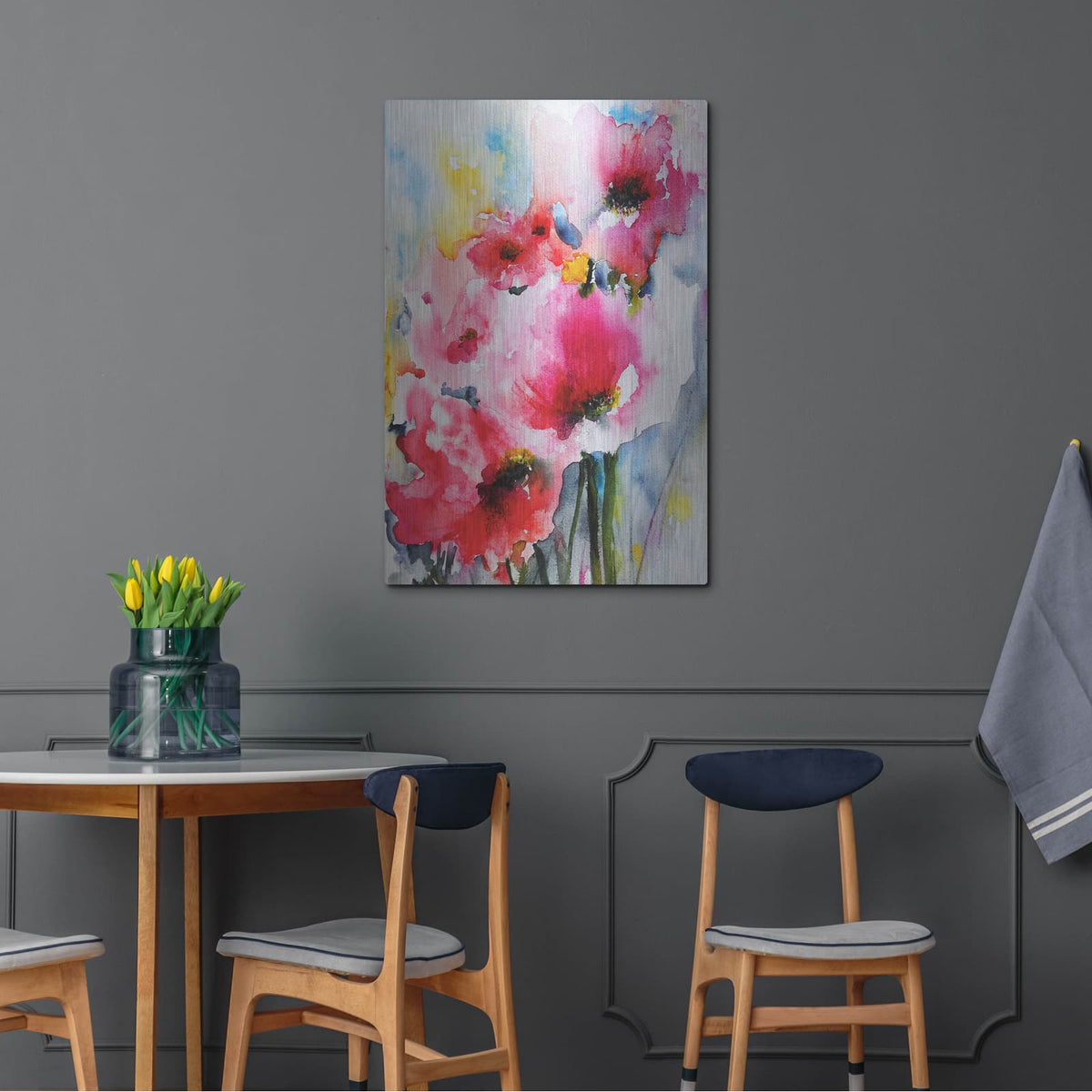 'Summer Poppies II' by Karin J – Metal Wall Art, 24x36 room view