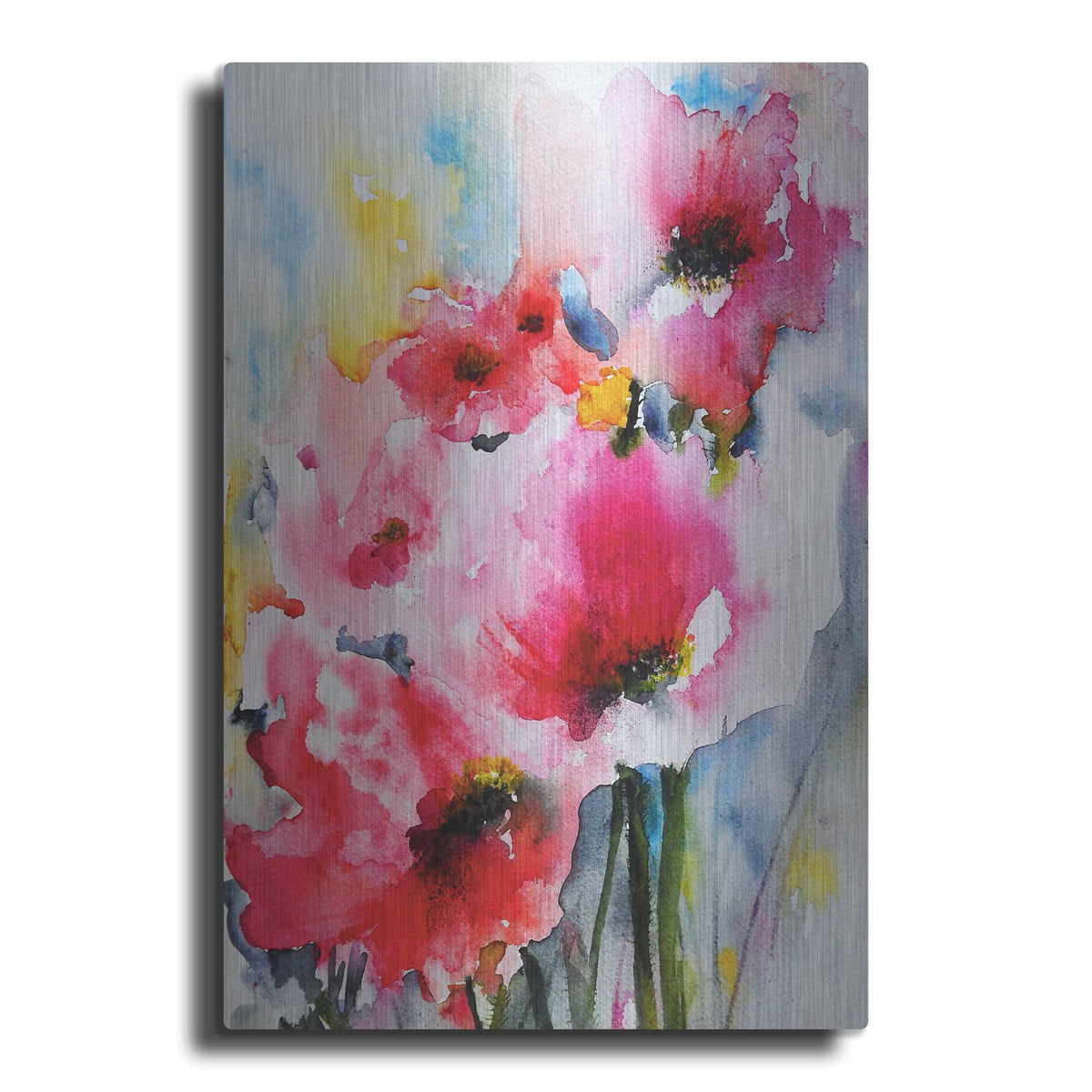 'Summer Poppies II' by Karin J – Metal Wall Art