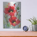 'Red Poppies' by Karin J – Metal Wall Art, 12x16 room view