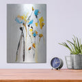 'Blue Flowers II' by Karin J – Metal Wall Art, 12x16 room view
