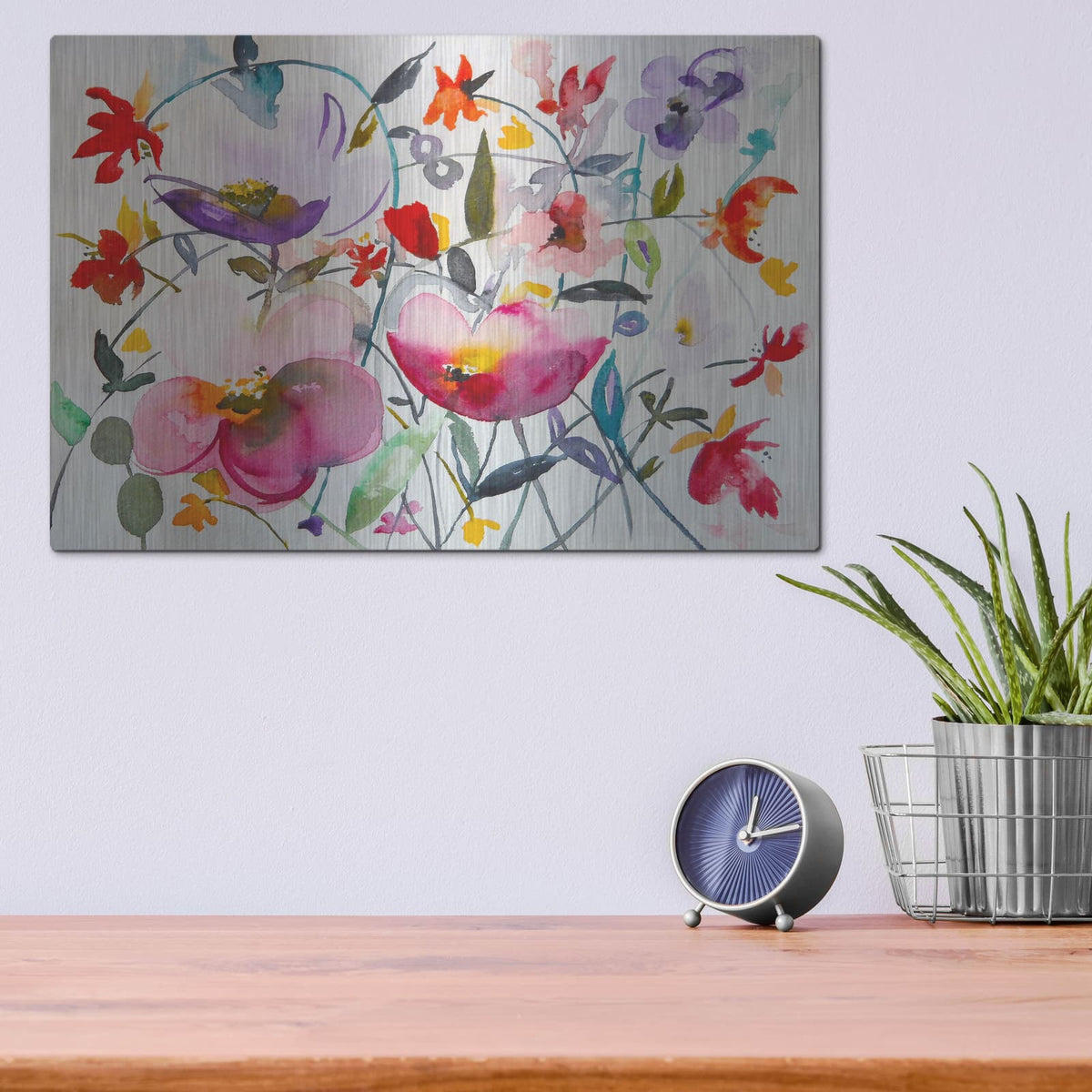 'Bohemian Garden' by Karin J – Metal Wall Art, 16x12 room view