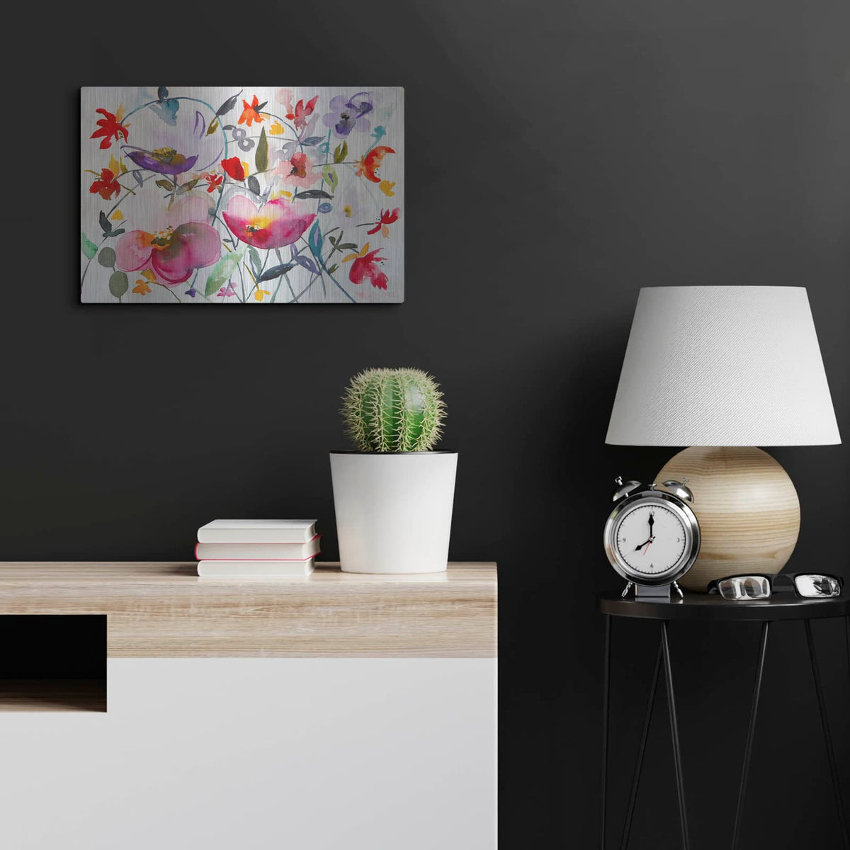 'Bohemian Garden' by Karin J – Metal Wall Art, 24x16 room view