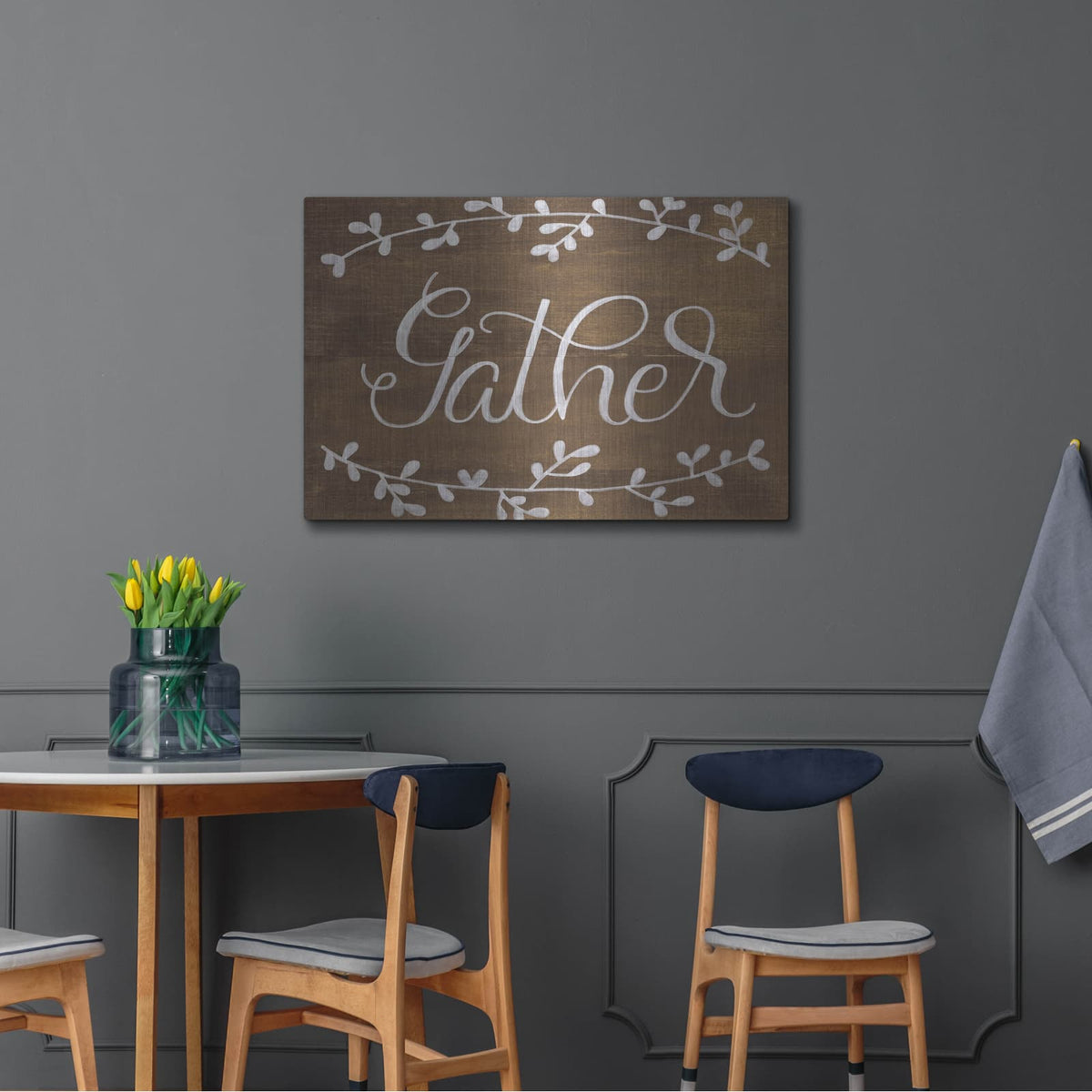 'Gather Leaf' by Fearfully Made – Metal Wall Art, 36x24 room view