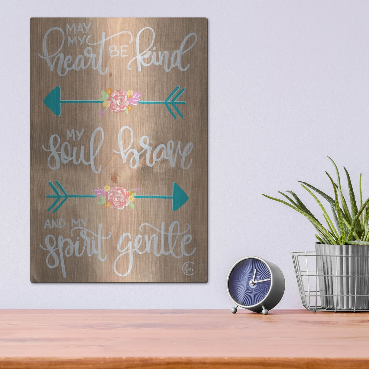 'Gentle Spirit Arrows' by Fearfully Made – Metal Wall Art, 12x16 room view
