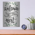 'Welcome to the Nest' by Fearfully Made – Metal Wall Art, 12x16 room view