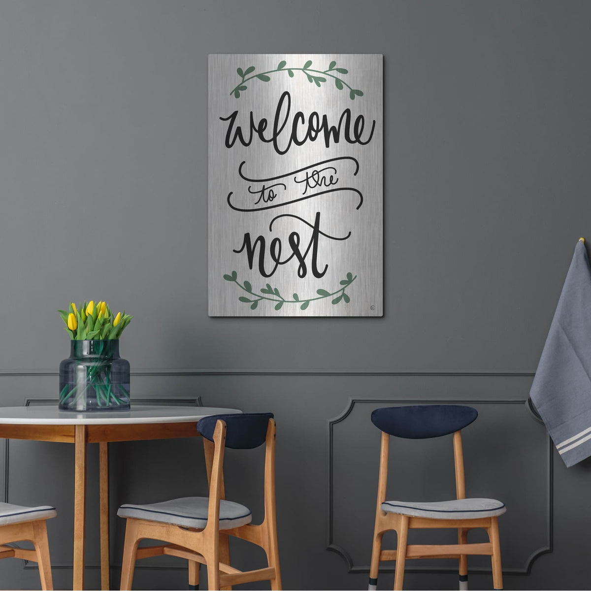 'Welcome to the Nest' by Fearfully Made – Metal Wall Art, 24x36 room view